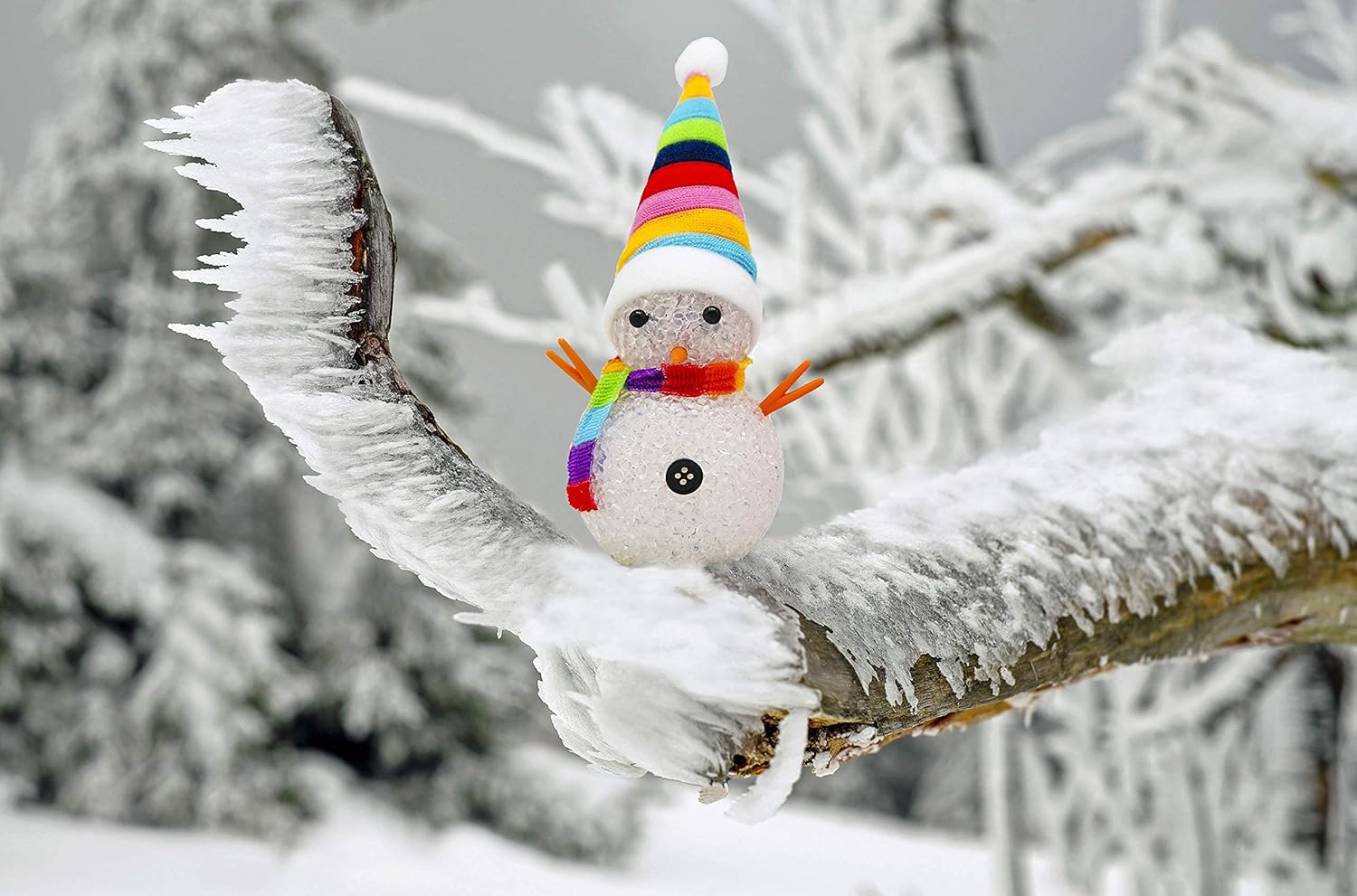YAKii LED Snowmen Lamp - Color Changing Christmas Decorations | 7.3'' Desk Centerpiece Set of 3