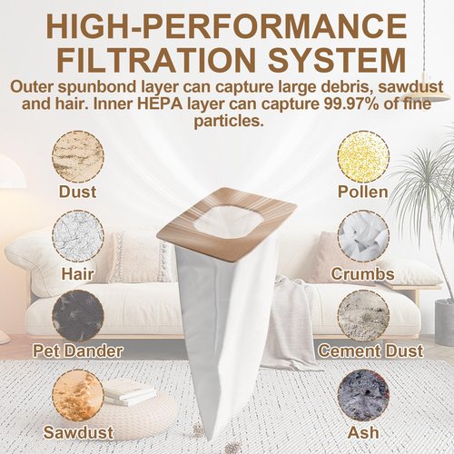 10 Pack AH10005 SH10000 UH30010COM Type I HEPA Vacuum Cleaner Bags Replacement Compatible With Hoover Platinum Type I Canister Vacuum Cleaner，Canister Vacuum Bags For Hoover UH30010COM UH30010CCA