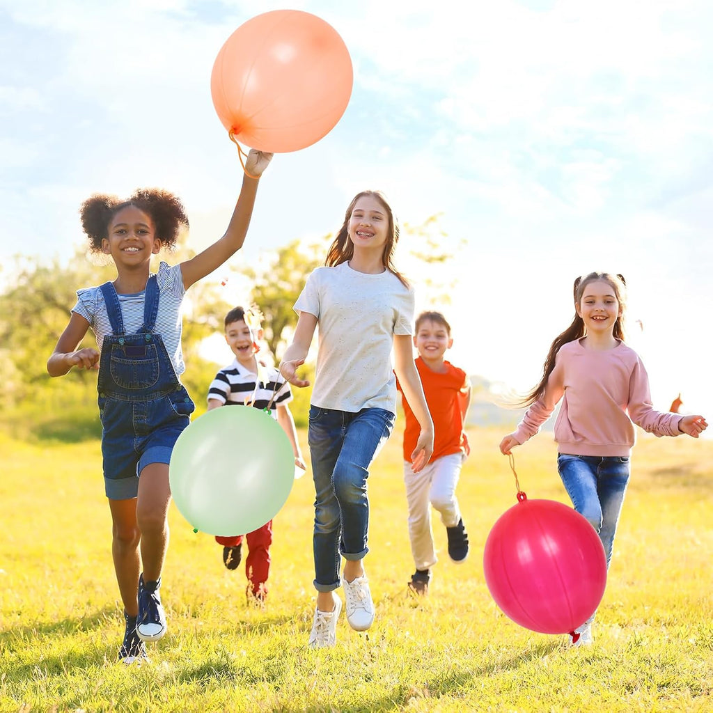 Rubfac Punch Balloons - 30Pcs Heavy Duty Neon Party Favors for Kids | Exciting Outdoor Play Supplies