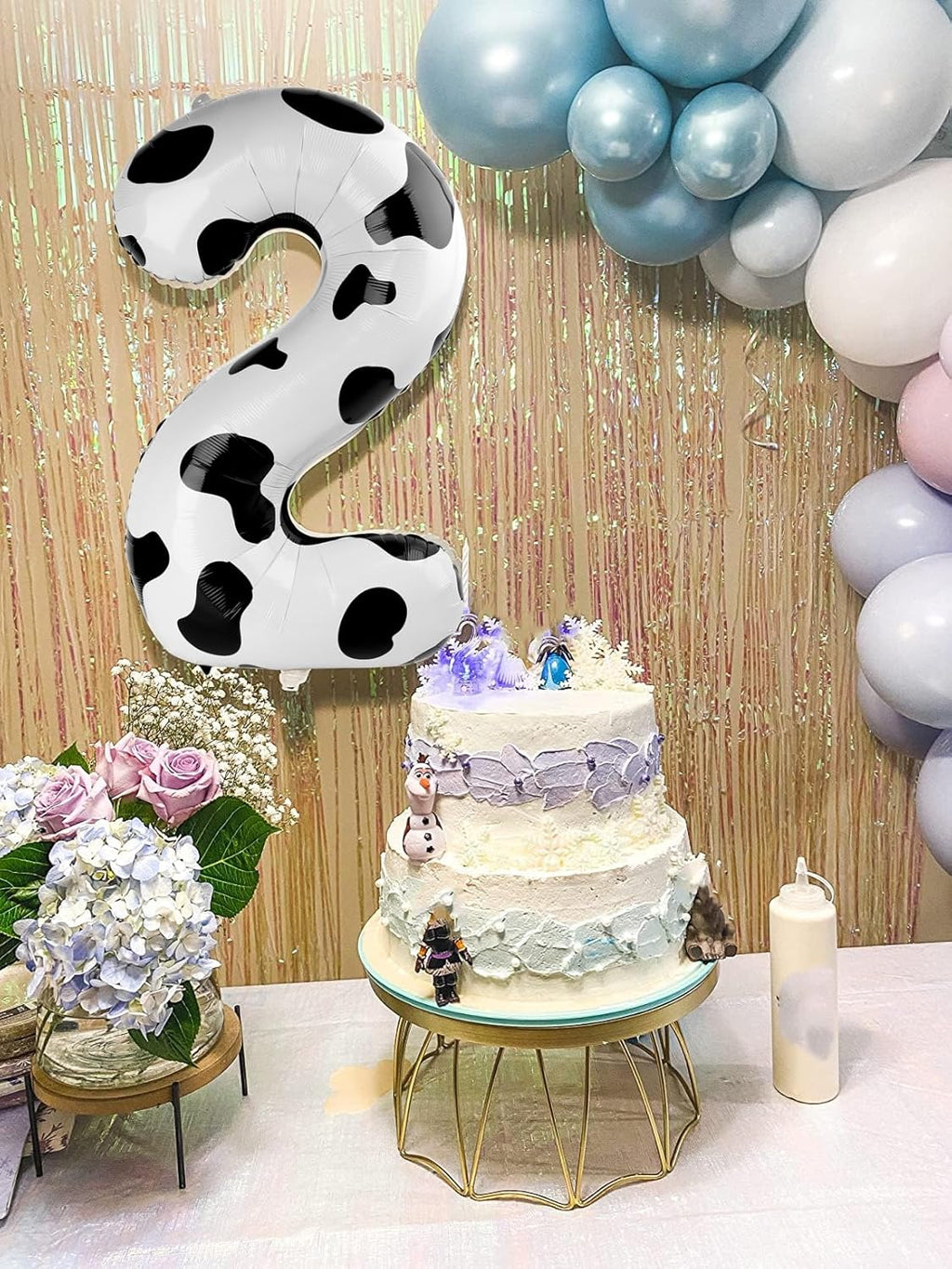 Number Balloons - 40 Inch One Balloon for 1st Birthday Party | White & Black Decor for Baby Showers