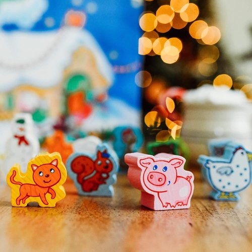 HABA My First Advent Calendar - Farmyard Themed Wooden Animals for Toddler Christmas Fun | Reusable Design