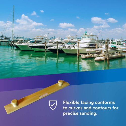 3M Hookit Marine Fairing Board (83978) – Flexible – for Sanding Fairing Material on Boats and Watercraft – 4-1/2 inches x 30 inches