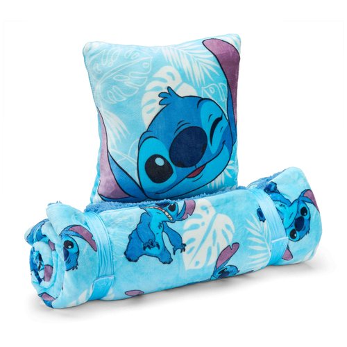 Northwest Lilo and Stitch Silk Touch Sherpa Slumber Bag, 27" x 56", Classic Palms