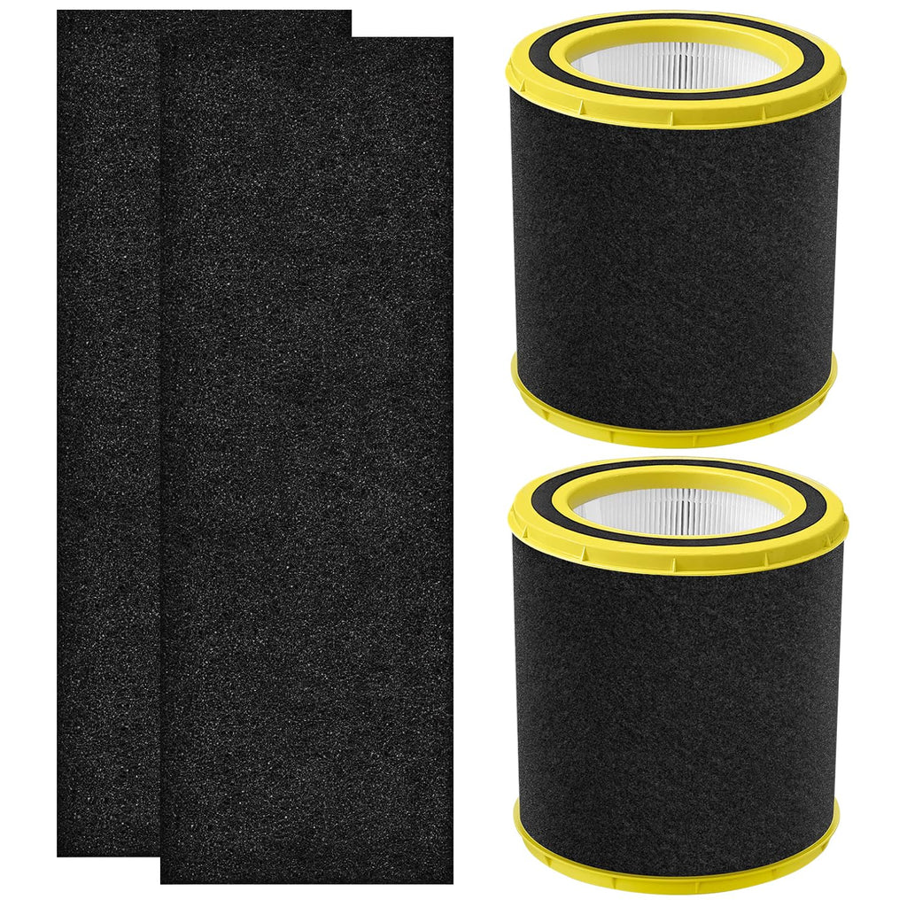 CHAMONNY AC4700B Replacement Filter FLT4700 M, Compatible with Germ Guardian AC4700, AC4700BDLX, AC4711W, AC4625, AC4625WDLX Air Purifiers, Part Number #FLT4700 & #FLT47CB4, 2Pack