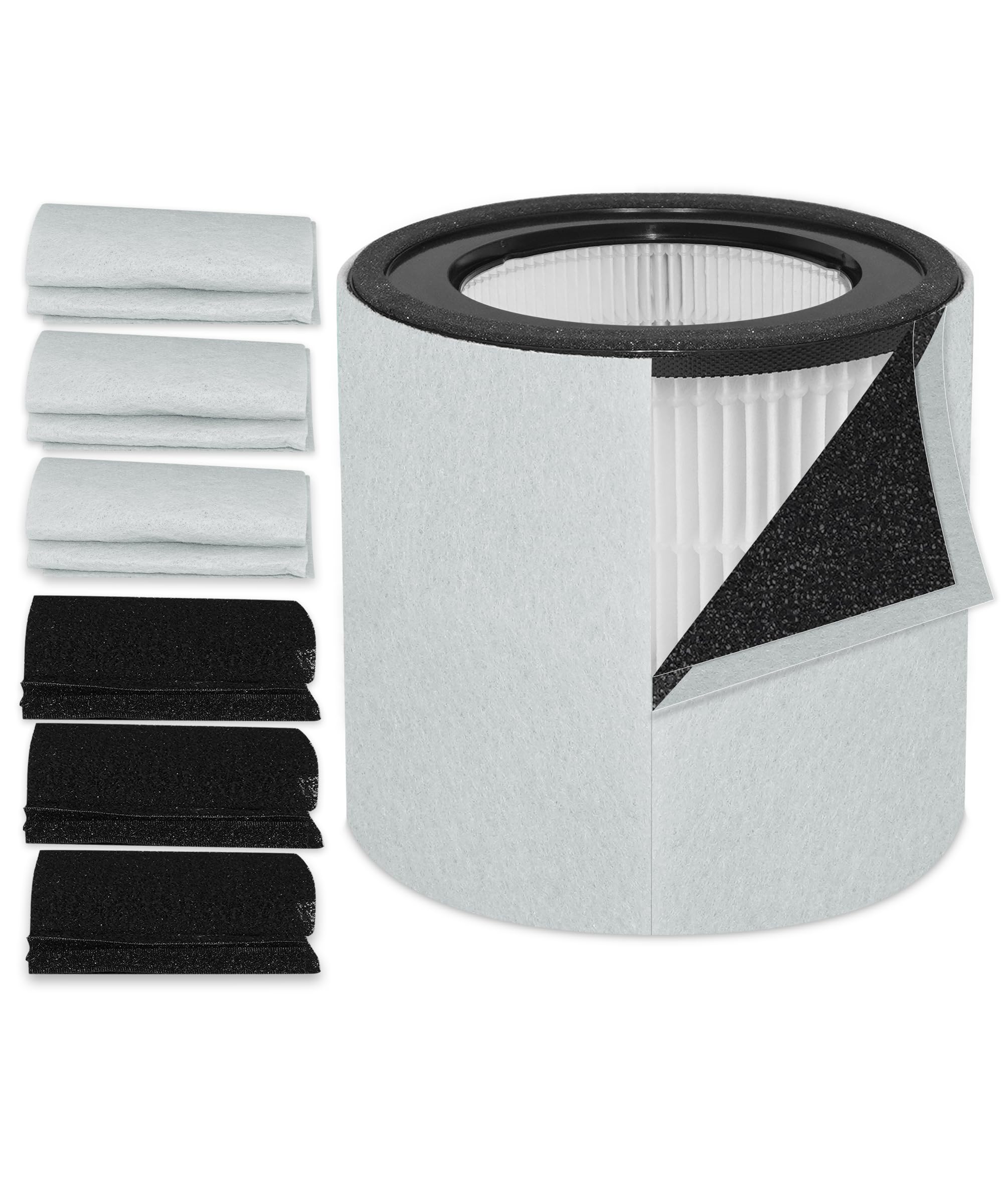 Facecool Replacement Filter Compatible with TruSens Z-3000 Air Purifier, 3-in-1 Filtration High-efficiency Activated carbon Pre-Filter, with 1 HEPA Filter + 4 Carbon Filters + 4 Pre-Filters (Large)