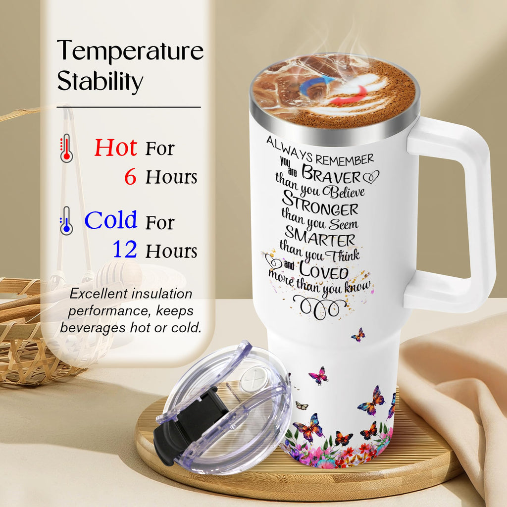Toroly Daughter Gifts from Mom Dad - Valentines Day Gifts for Daughter - Daughters Birthday Gift - Best Daughters Ever Gift - Inspirational Present for Daughter's Adult - 40 Oz Tumbler