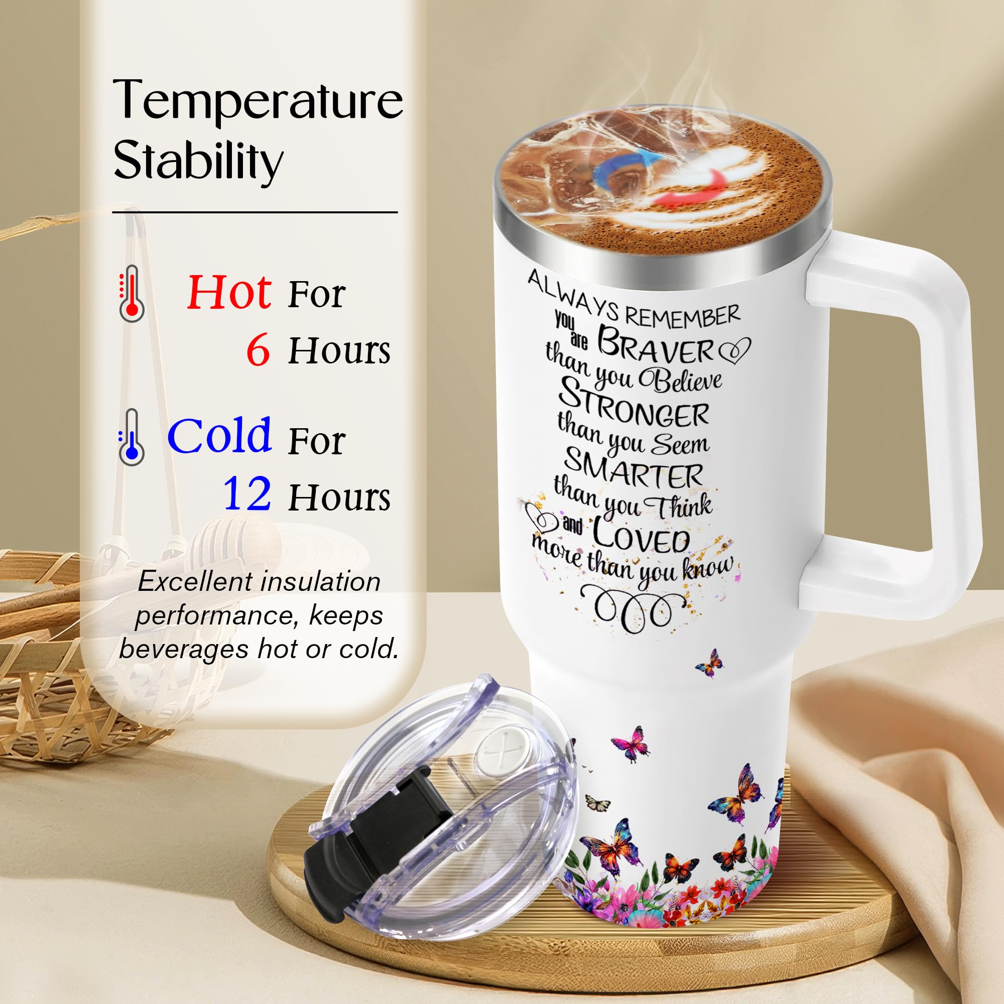 Toroly Daughter Gifts from Mom Dad - Valentines Day Gifts for Daughter - Daughters Birthday Gift - Best Daughters Ever Gift - Inspirational Present for Daughter's Adult - 40 Oz Tumbler