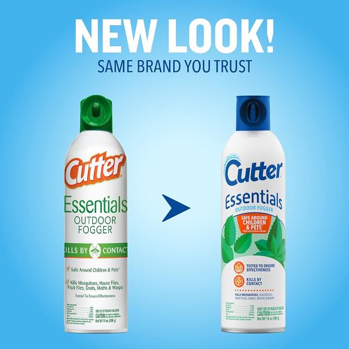 Cutter Essentials Outdoor Fogger - Safe for Kids & Pets | Kills Mosquitoes, Fleas & Ants - 14 fl Oz