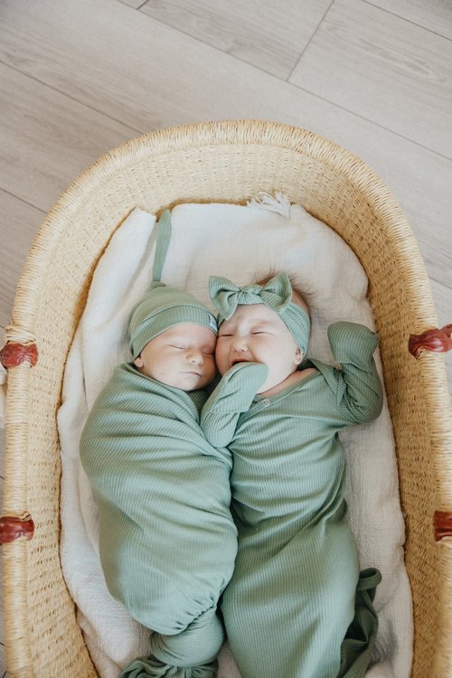 Copper Pearl Baby Swaddle Blanket - Premium Knit Baby Blanket, Large Soft Stretchy Receiving Blankets for Baby Boy and Girl, Swaddles for Newborn, Infant, and Toddler (Clover)