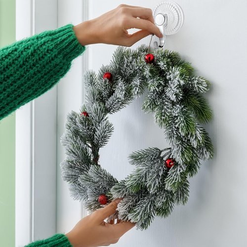AceOrbit Heavy-Duty Suction Cup Wreath Hangers - 4 Pack Clear Hooks for Glass Doors & Windows