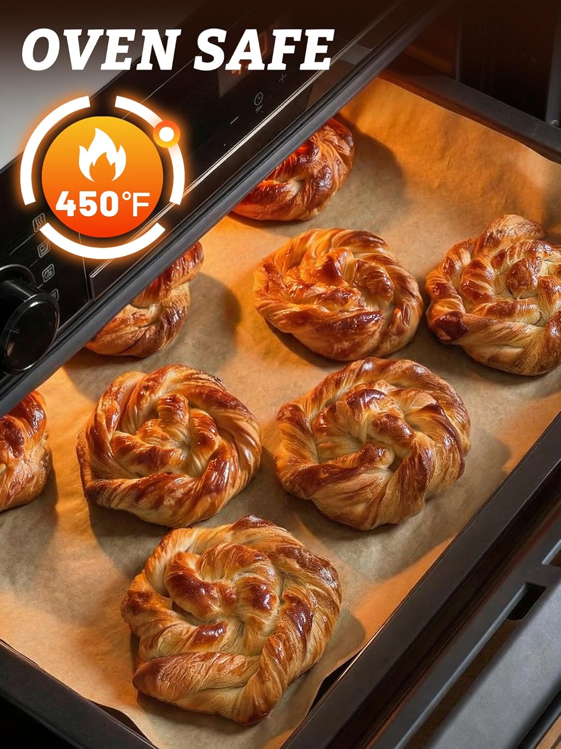 SMARTAKE Parchment Paper Baking Sheets - 400 Pcs Non-Stick Precut 12x16 Inches for Baking, Grilling & More