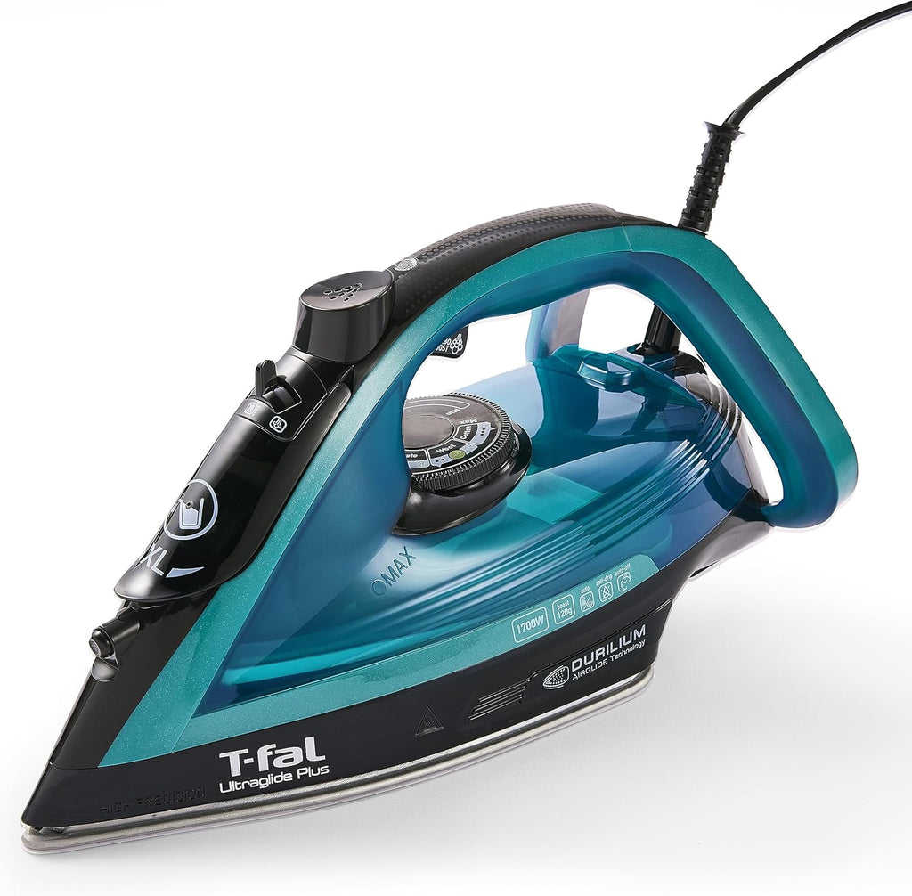 T-Fal Ultraglide Steam Iron - 1800 Watts with Durilium Soleplate, Precision Tip & Auto-Off Feature