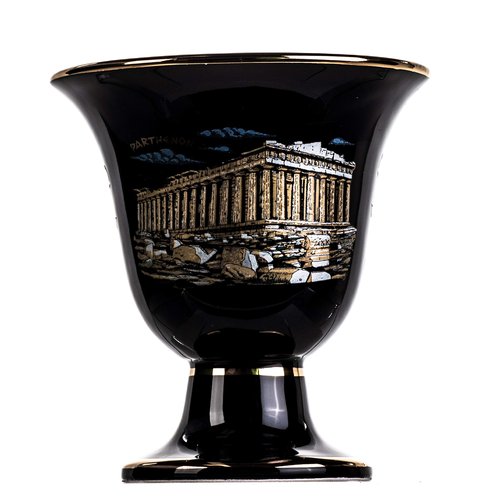BEAUTIFUL GREEK STATUES Pythagoras Cup of Justice Hermes Erato Pythagorean Fair Mug Ancient Greece Black Cobalt Usable