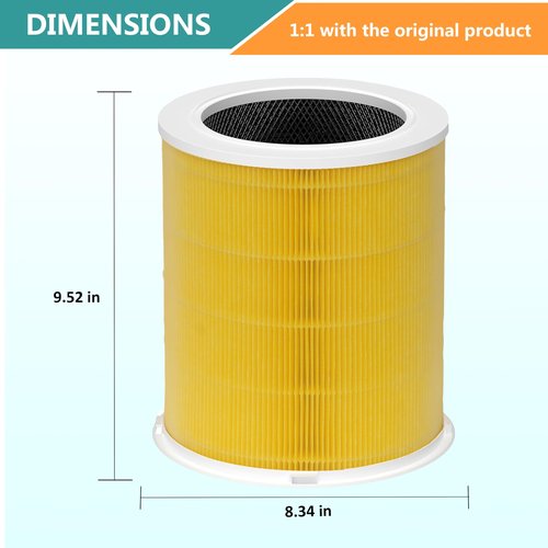 Lhari 2-Pack AP401 Pets Allergy Replacement Air Filter, Compatible with Dayette AP401 AP402 Air Purifier and JOWSET AP402 AP403 Air Purifier, Designed for Pets Odors
