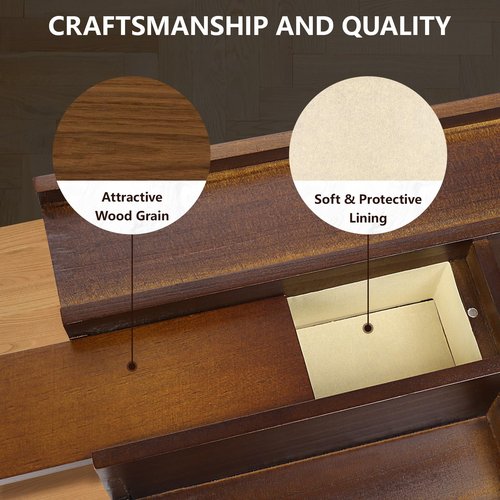 Butizone Cologne Organizer for Men, 3 Tier Perfume Stand Holder with Drawer and Hidden Compartment, Cologne Display Shelf for Dresser, Great Gift for Man/Father, Deep Brown
