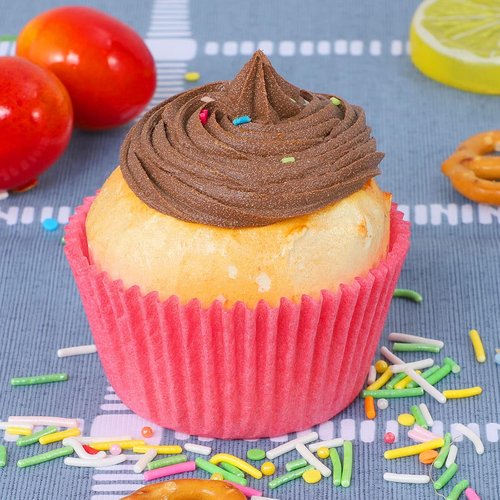 Caperci Pink Cupcake Muffin Liners - 500-Count, No Smell, Food Grade & Grease-Proof Paper