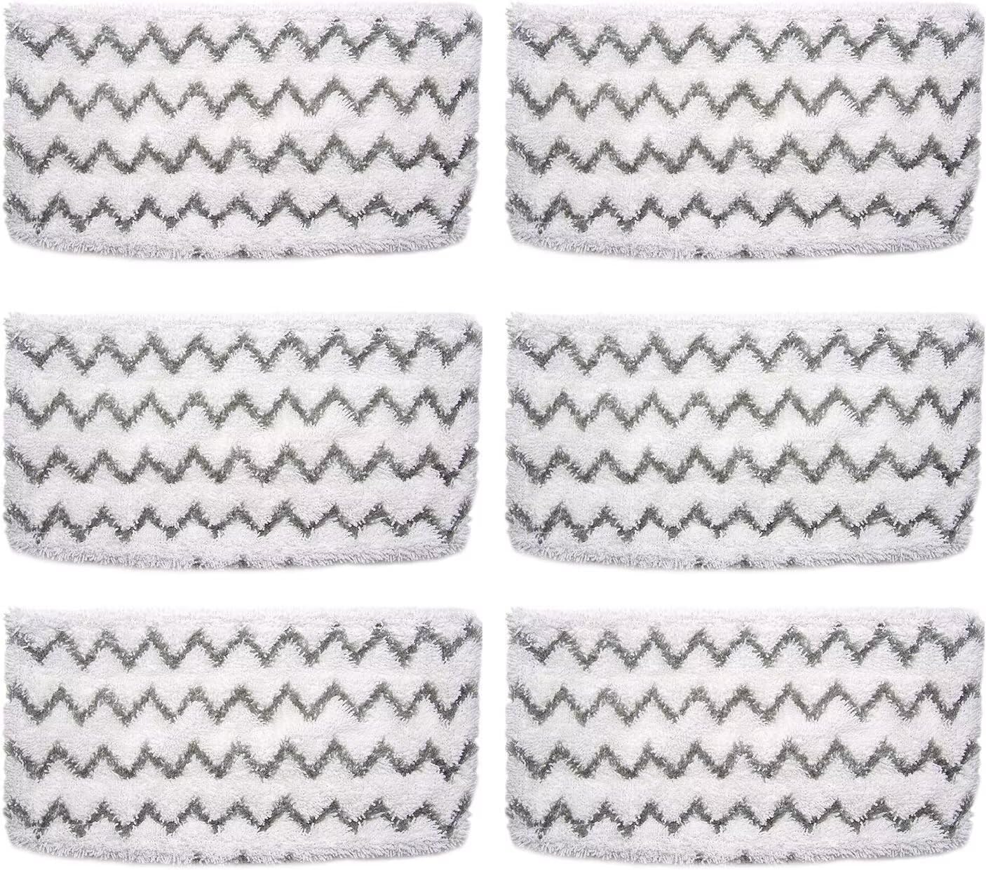 Skiennix Steam Mop Replacement Pads - 6 Pack for Shark S1000, S2001 & More | High Absorbency & Durability