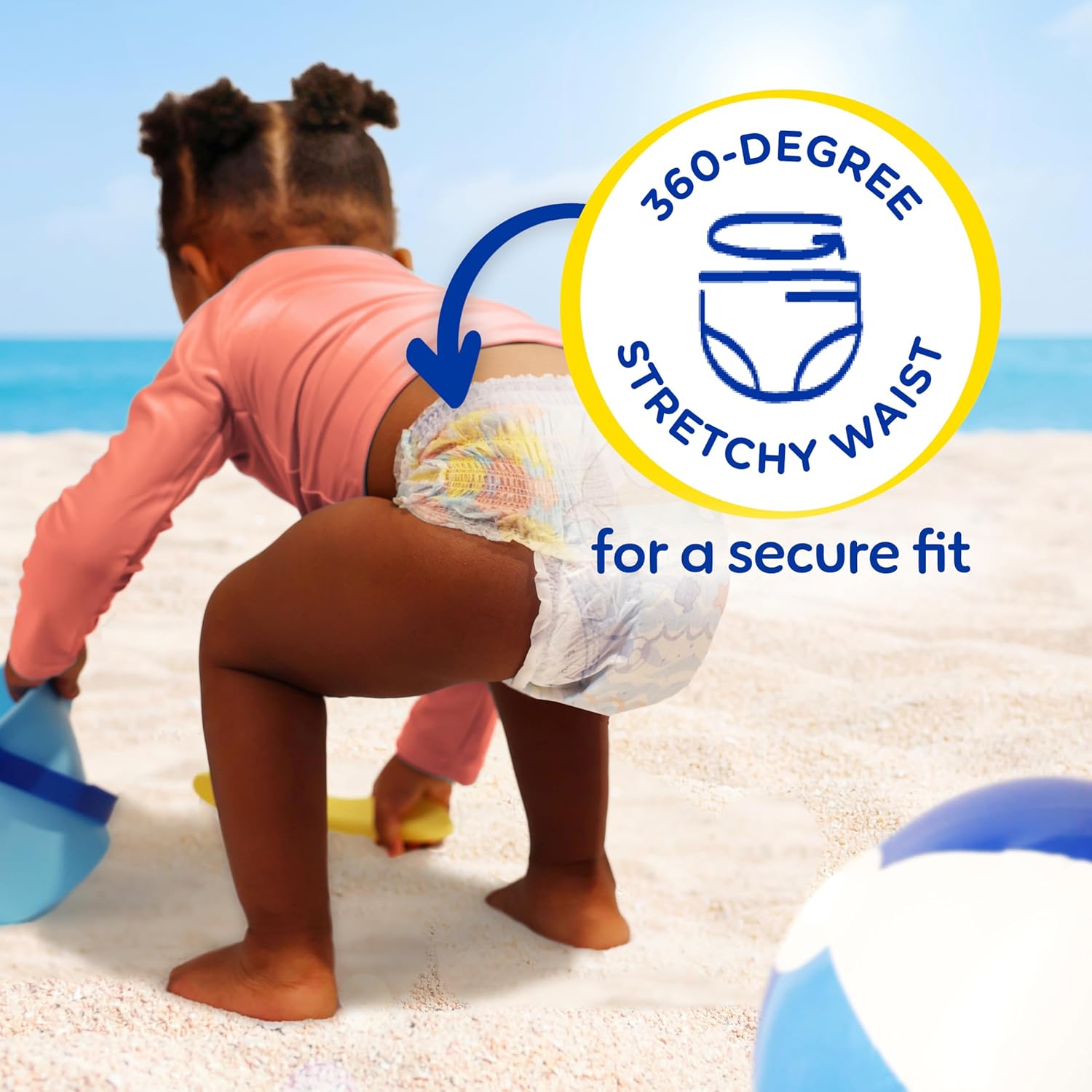 Pampers Swim Diapers - Splashers Size 4 | 18 Count Gap-Free Disposable Baby Swim Pants