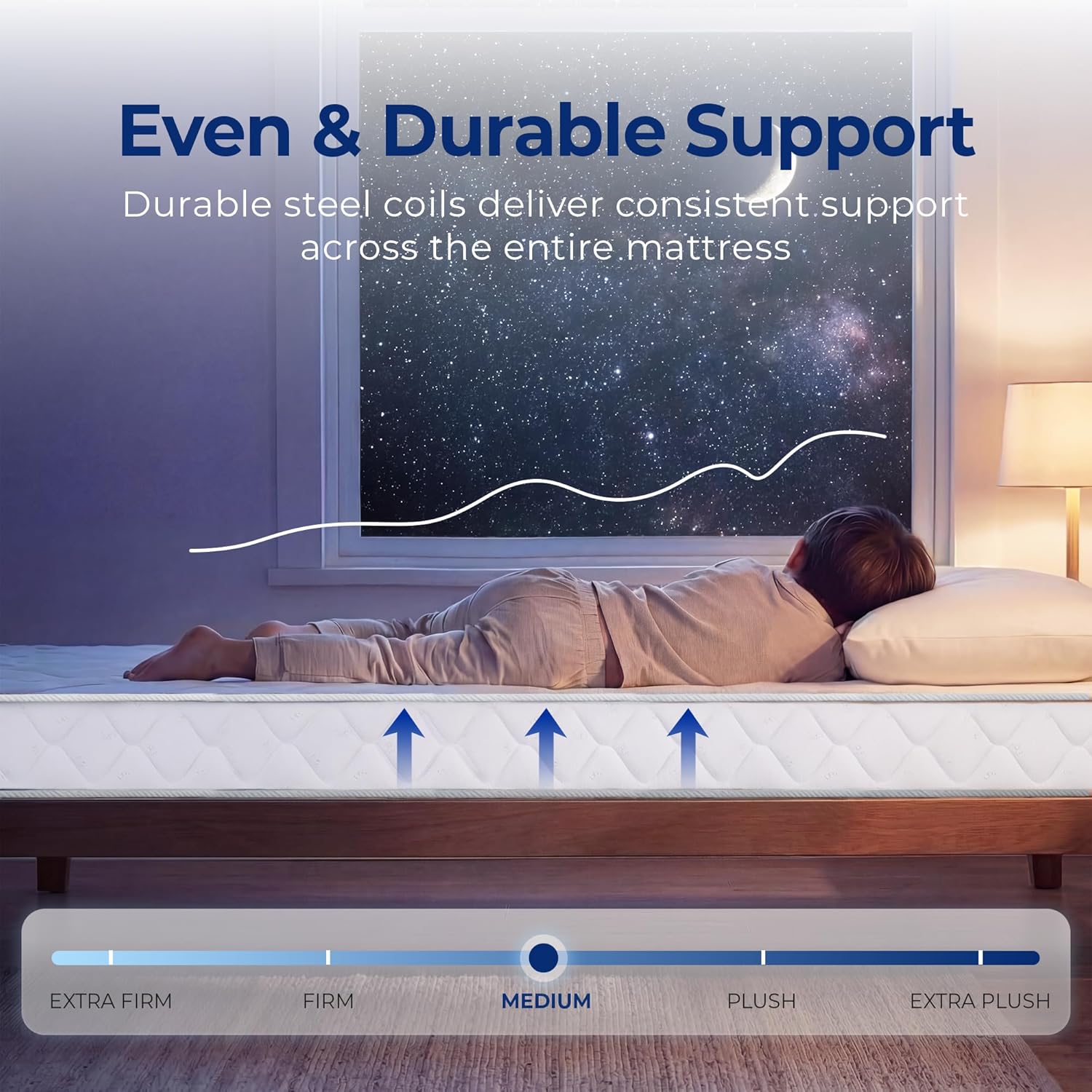 Neo Sleep Twin Size Mattress - 8 Inch Hybrid Comfort with Cooling Gel Memory Foam & Pressure Relief