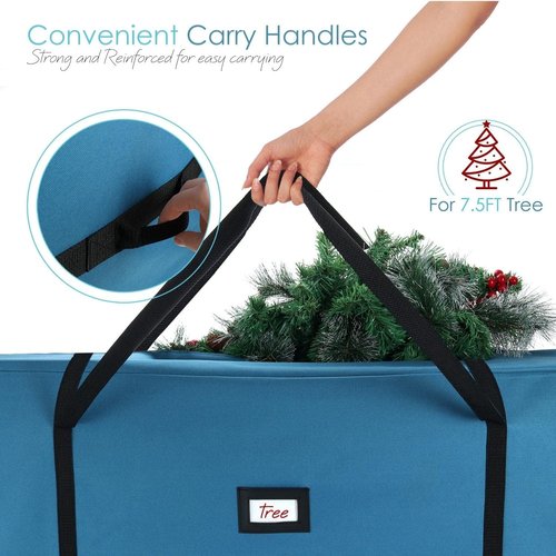 Hearth & Harbor Christmas Tree Storage Bag - Durable 600D Oxford with Reinforced Handles | Fits 7.5-9 FT Trees