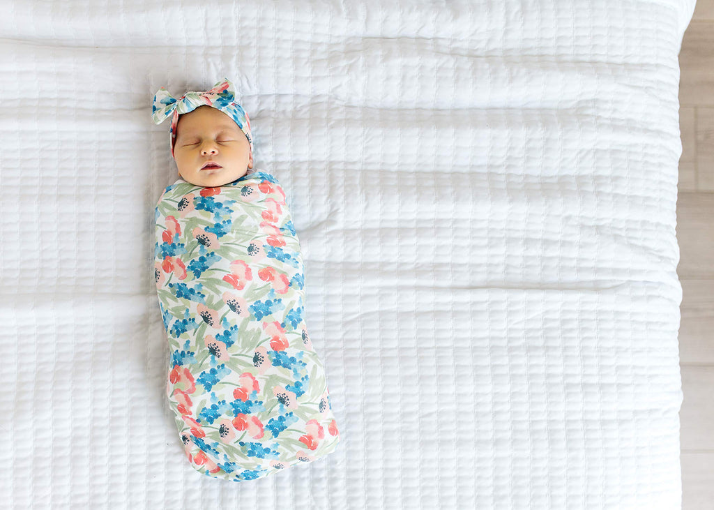 Copper Pearl Large Premium Knit Baby Swaddle Receiving Blanket Wren
