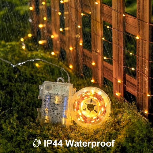 JMEXSUSS Battery Operated Fairy Lights - 400 LED 132ft String Lights with Remote | Warm White Indoor/Outdoor Decor
