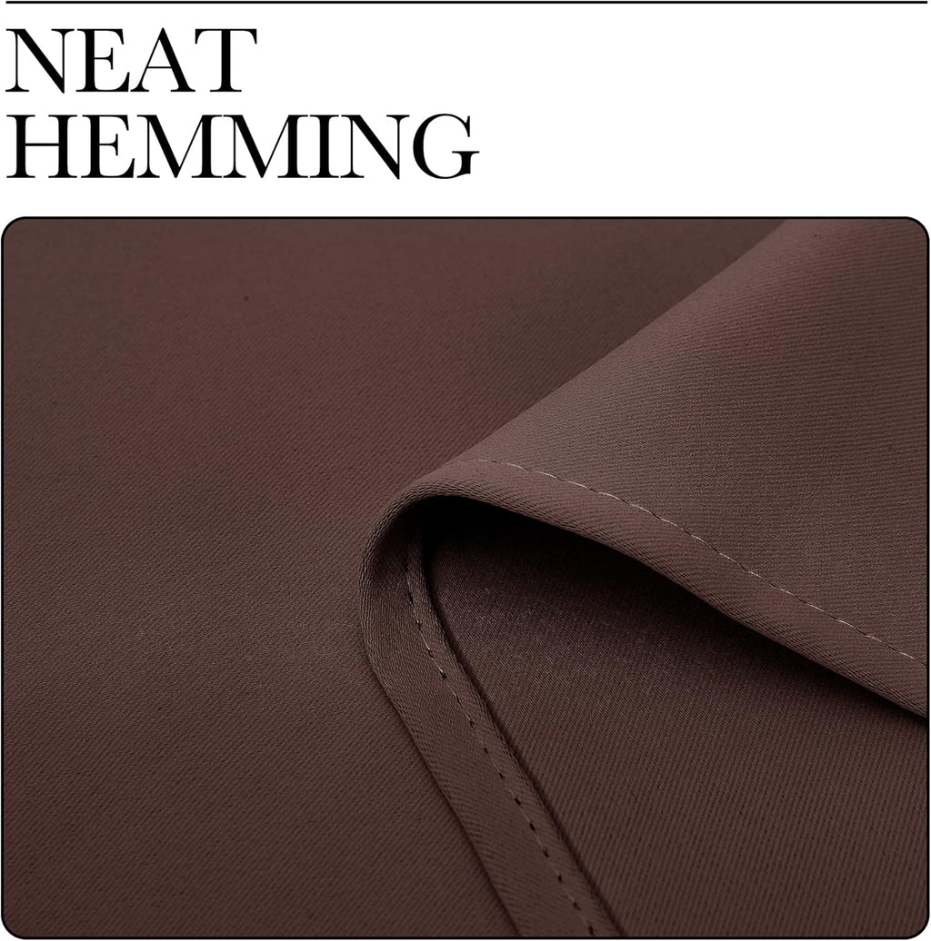 NICETOWN Blackout Curtains - Thermal Insulated Grommet Top for Privacy | Chocolate Brown, 42 x 63 Inches