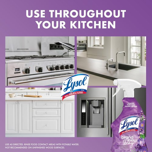 Lysol All-Purpose Cleaner Spray - Multi-Purpose Disinfectant for Kitchen & Bathroom | Lavender & Cotton Blossom, 32 Fl Oz