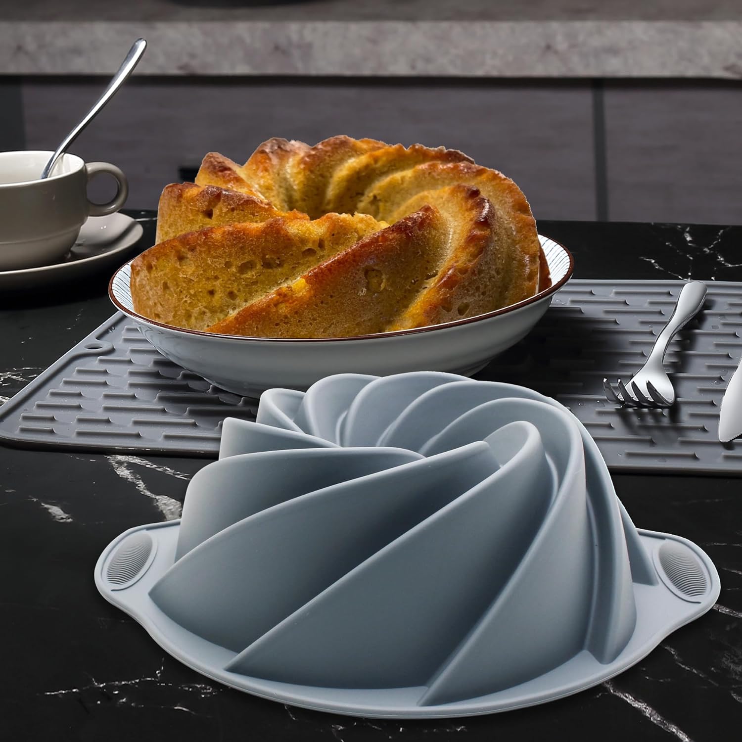 Tongjude Silicone Bakeware Set - 51 Piece Non-Stick Kitchen Baking Pans & Molds | Versatile Muffin, Cake, Donut & Loaf Pans