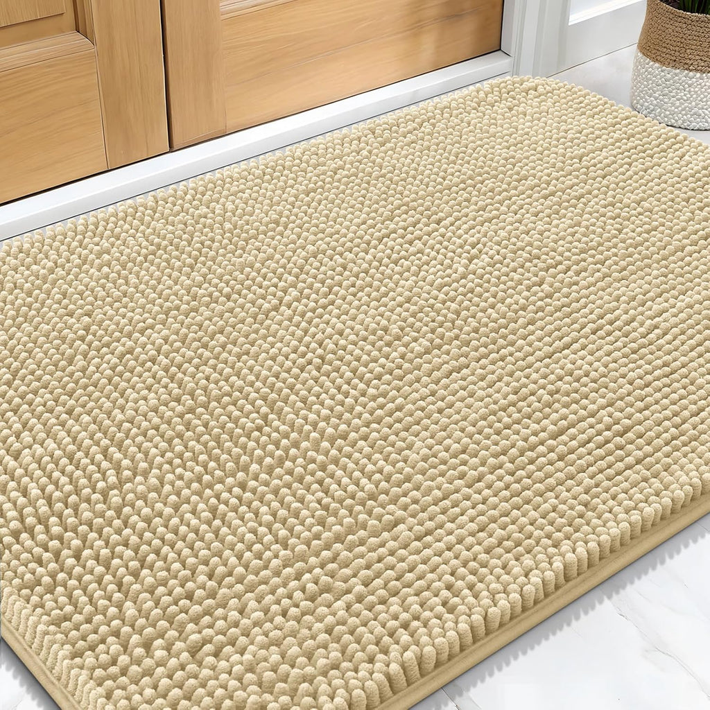 OLANLY Dog Door Mat - Absorbent Non-Slip Chenille Mat for Muddy Paws | 30x20, Quick Dry, Indoor Entryway Carpet