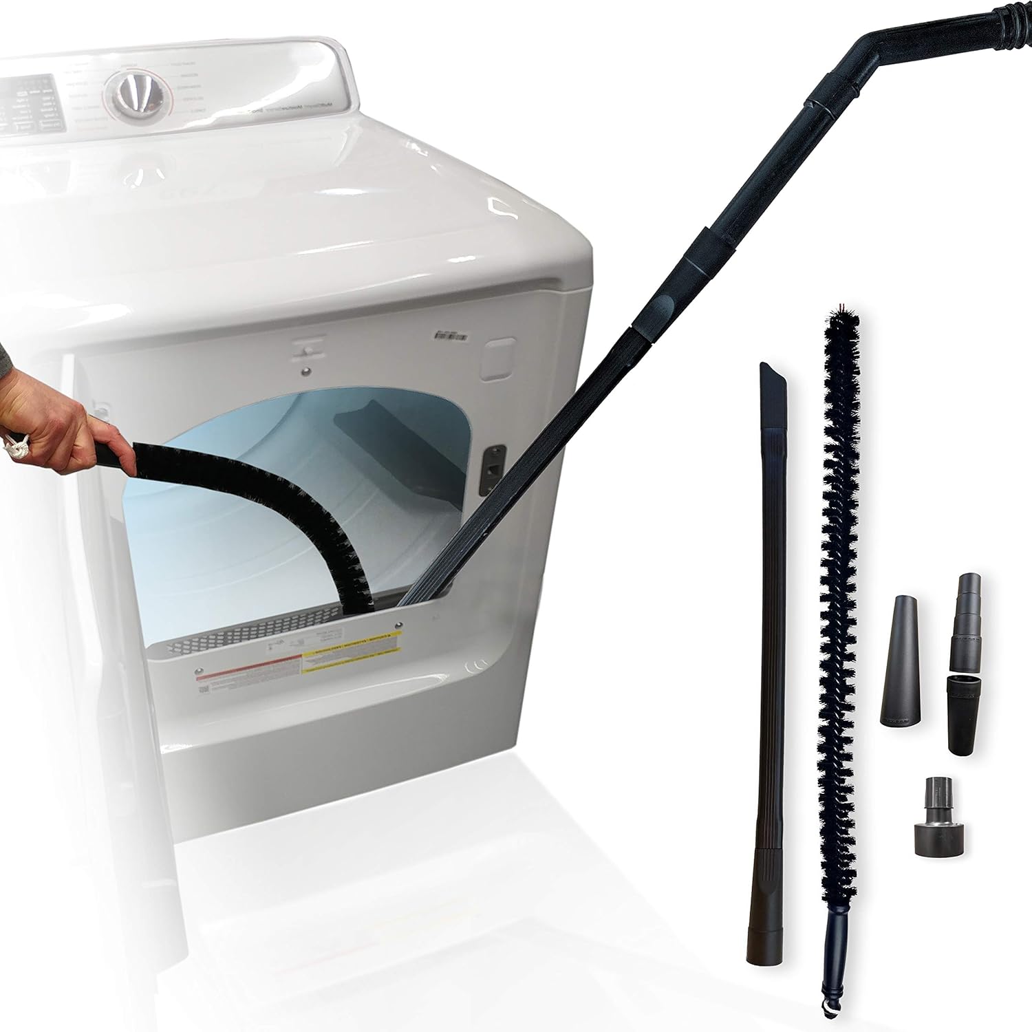 Skiennix Dryer Vent Cleaner Kit - Vacuum Attachment & Brush for Efficient Lint Removal | Works with Shop Vac