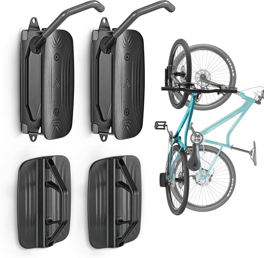 monTEK Swivel Bike Wall Mount - Space-Saving Vertical Bike Rack | Sturdy 66 lbs Capacity, Easy Installation