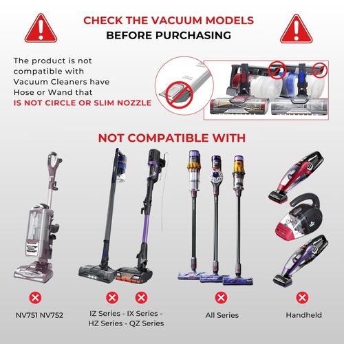 Universal Vacuum Attachments Hardfloor Brush and Replacement Accessories for Vacuum Cleaners - Horsehair Hardwood Floor Attachments and Vacuum Hose Adapter Kit - Vacuum Attachments for Car Detailing