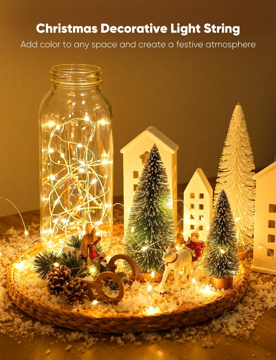 Minetom Fairy Lights - 12 Pack Battery Operated String Lights | 8 Modes, 7ft, 20LED Warm White, Waterproof Silver Wire for DIY Decor & Events