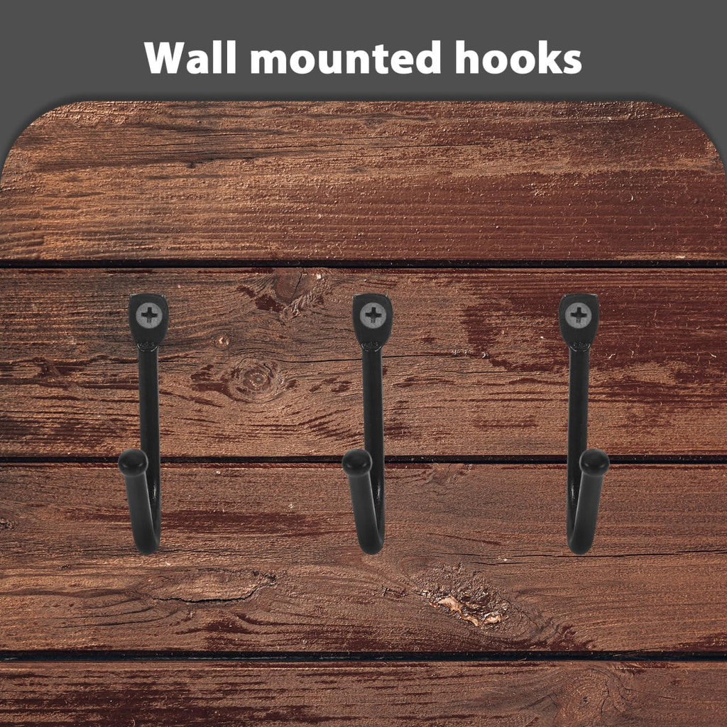 POPETPOP Heavy Duty Garage Hooks - 20pcs Steel Tool Organizer for Extension Cords & Bags | Wall Mount, Black