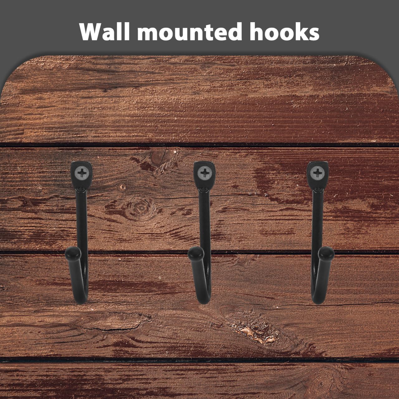 POPETPOP Heavy Duty Garage Hooks - 20pcs Steel Tool Organizer for Extension Cords & Bags | Wall Mount, Black