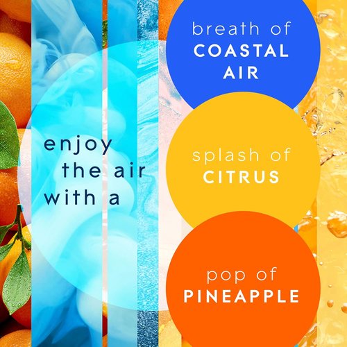 Glade PlugIns Refills Air Freshener - Coastal Sunshine Citrus Scent | Essential Oils, 0.67 Fl Oz, 5 Count