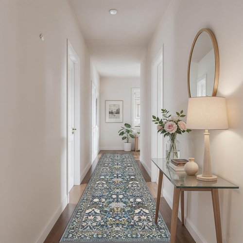 **Regine Switzerland 3x10 Washable Runner Rug - Vintage Soft Non-Slip Indoor Carpet for Entryway & Living Room**