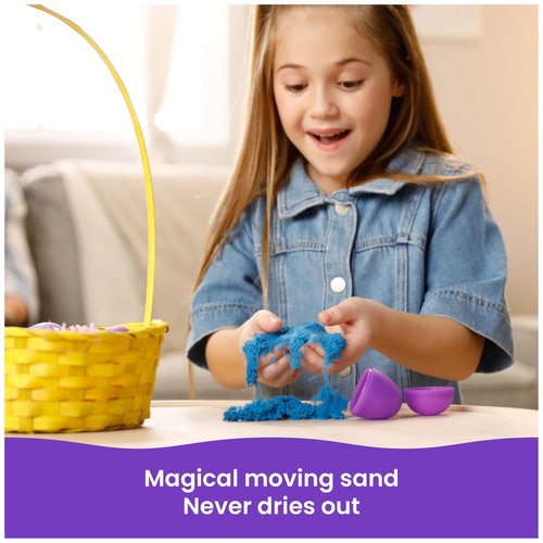 Kinetic Sand, 20-Pack Eggs with 3.3lbs Red, Yellow & Blue Play Sand for Egg Hunts, Party Favors & Goodie Bags, Sensory Toys for Kids Ages 3 and up