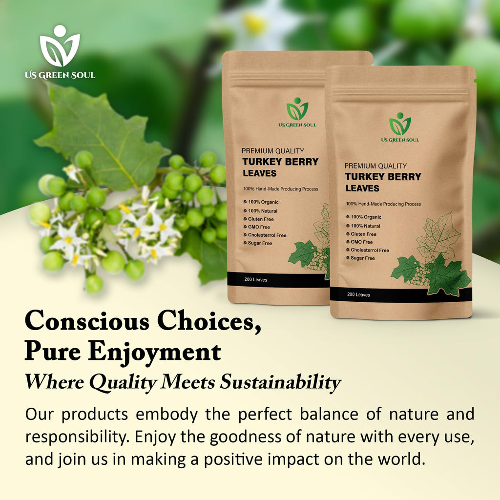 Turkey Berry Leaves - 100% Pure, Dried Organic Leaves for Cooking, Tea, and Herbal Remedies