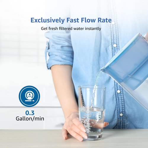 Replacement for All Waterdrop® Pitcher and Dispenser Filtration System, Fits Waterdrop® WD-PF-01A Plus, Reduces Lead, PFOA/PFOS, Chlorine, Last Up to 3 Months or 200 Gallons (Pack of 1), Maxblue