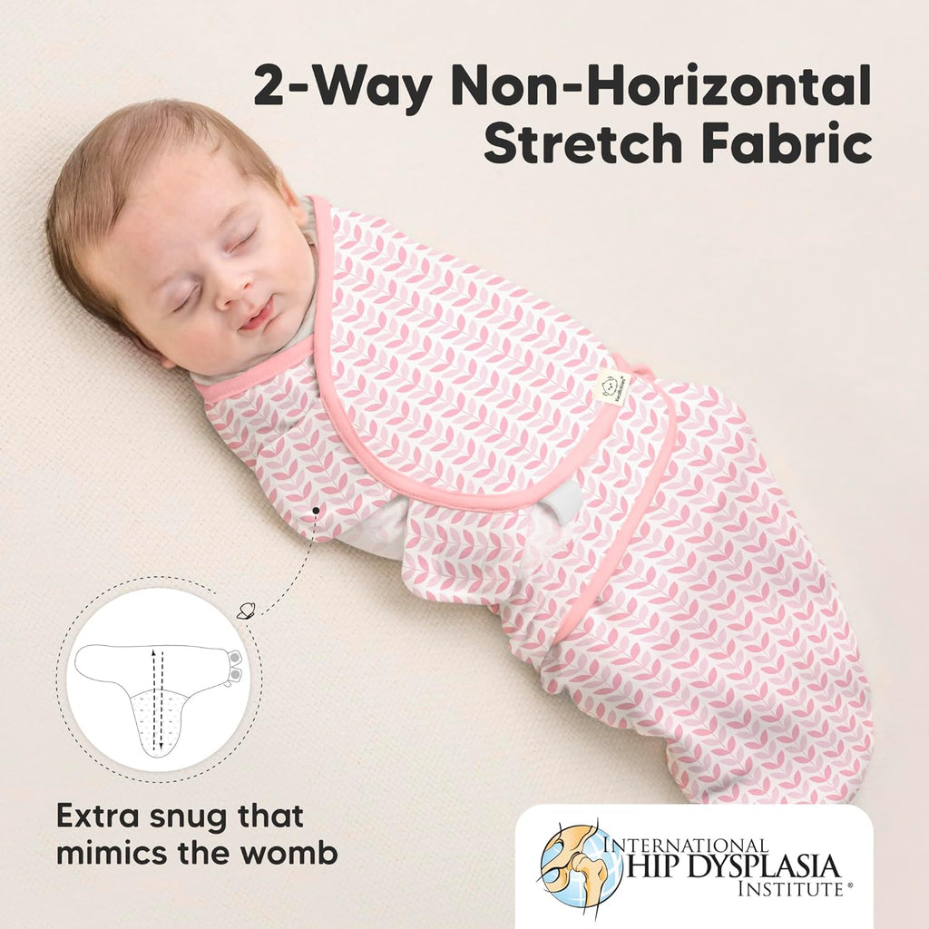 Organic Baby Swaddle Sleep Sacks by [Brand Name] - Soft & Snug for Newborns 0-3 Months | 3-Pack in Blossom