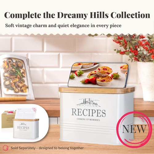 noonberry Kitchen Canisters for Countertop – 5-Piece Airtight Flour Sugar Coffee Tea Kitchen Canister Set with Utensil Holder – Sugar and Flour Containers for Kitchen Counter, Cream-White Finish