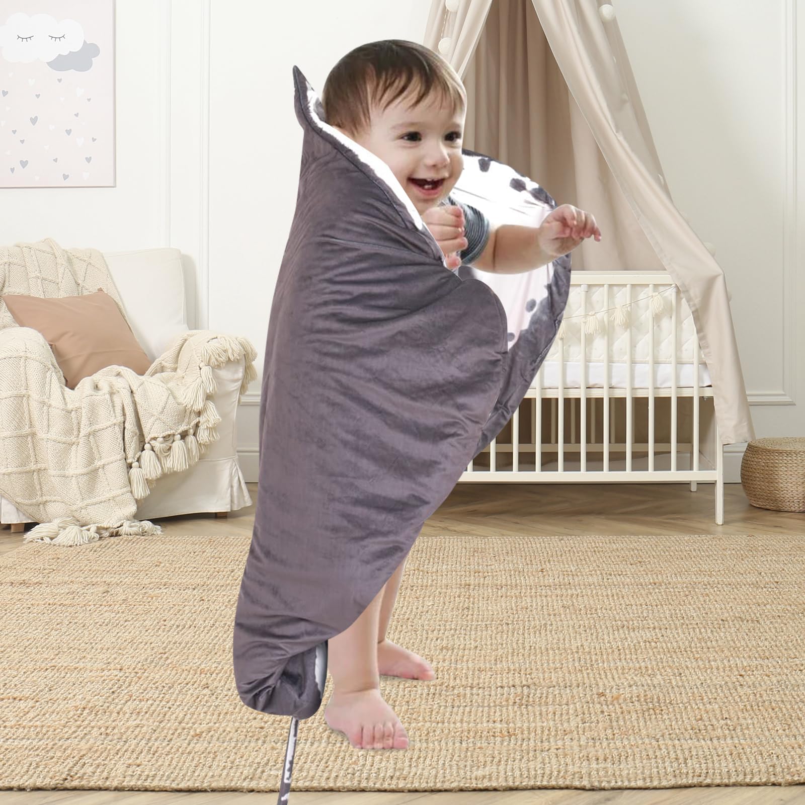 Manta Ray Stuffed Animal Stingray Blanket, Wearable Blanket, Manta Ray Plush Stuffed Stingray, Soft Cozy Ray Throw Cloak Wrap Gifts for Women Adults and Kids Christmas