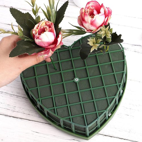 Lurrose Floral Foam - Heart Shaped Wet Foam for Fresh Flower Arrangements | Ideal for Weddings & Funerals
