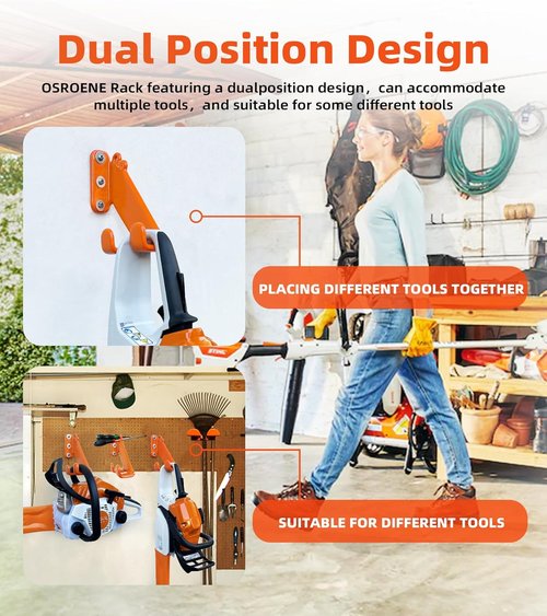 Heavy Duty Chainsaw Hanger by [Brand Name] - 2 Pack Wall Mount for Garage Organization & Storage