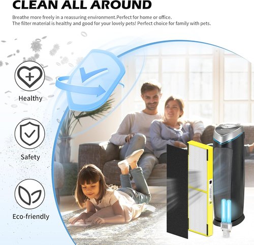 G-Guardian FLT4825 Filter B Replacement - 3 HEPA Filters + 9 Carbon Filters + 1 LB4000 UV Light Bulb