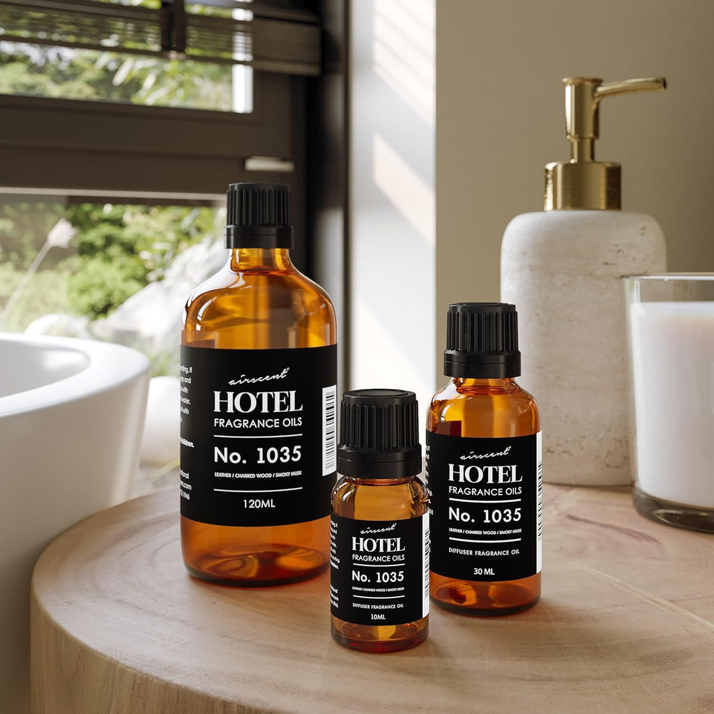 AirScent Fragrance Oil No. 1035 - Inspired by Gramercy Park's Cade 26 Santal Blend | 10 mL Glass Bottle with Dropper