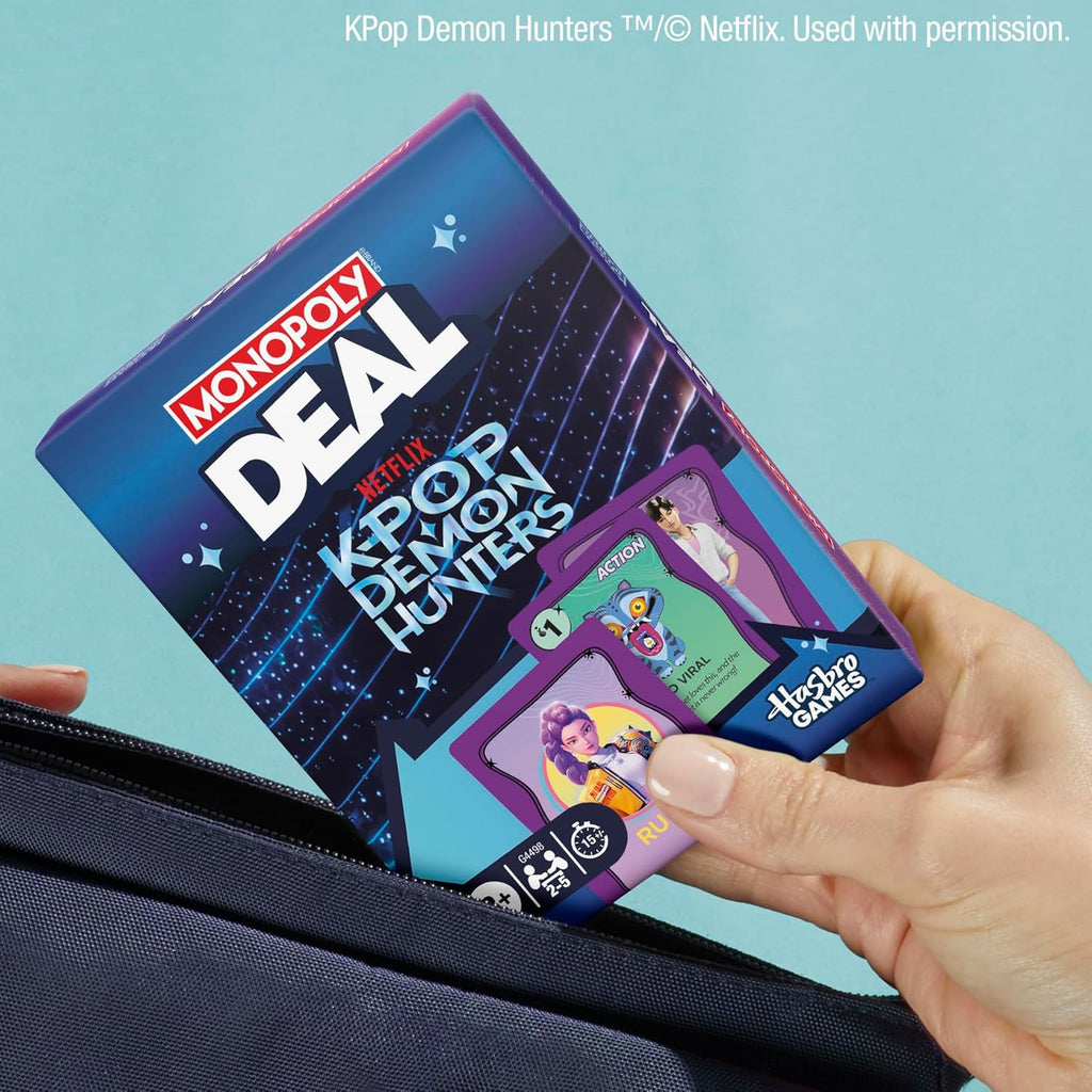 Monopoly Deal | Kpop Demon Hunters Card Game for Family Fun | 2-5 Players | Quick 15-Minute Play