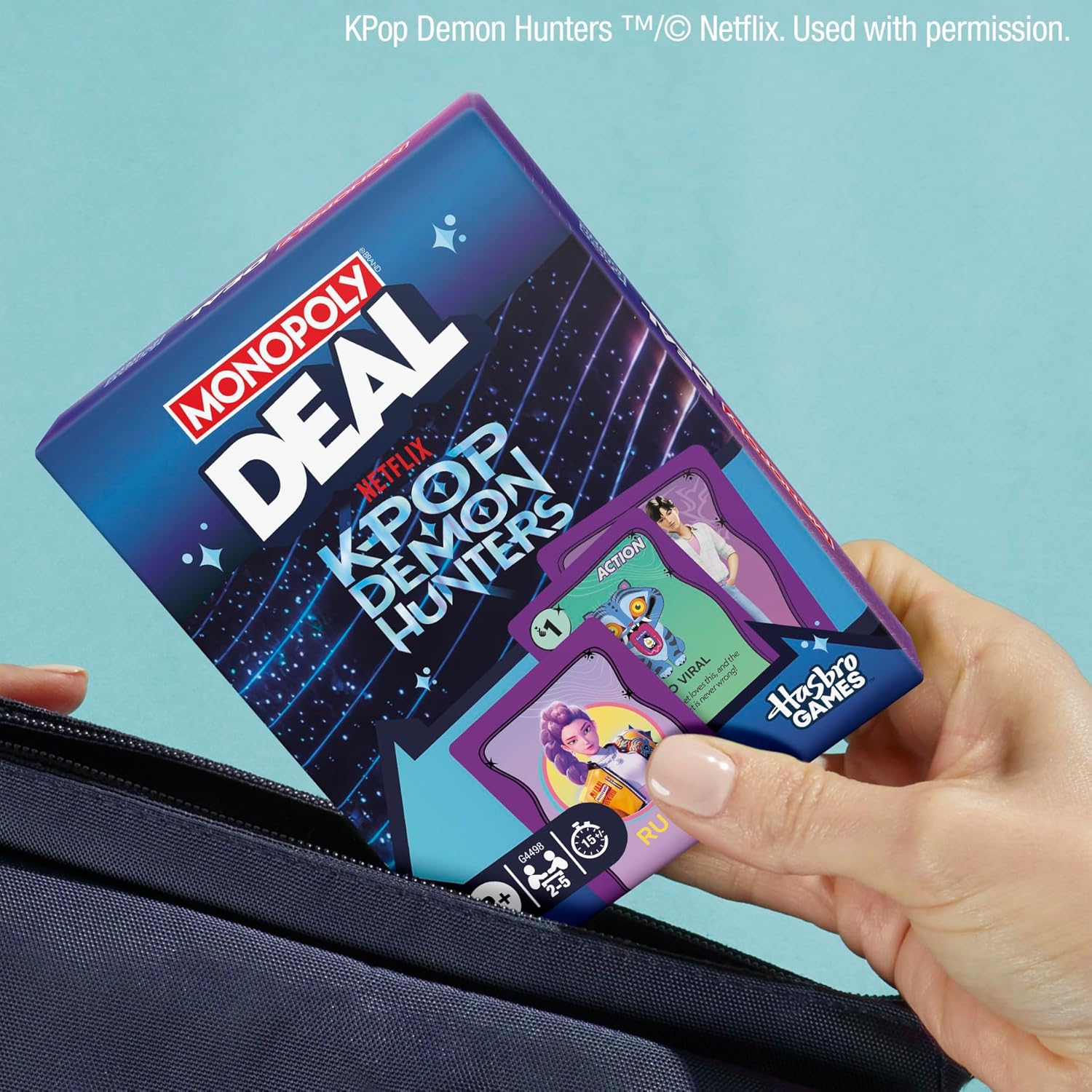Monopoly Deal | Kpop Demon Hunters Card Game for Family Fun | 2-5 Players | Quick 15-Minute Play